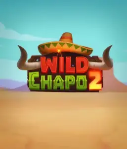 Experience the colorful Mexican desert with Wild Chapo 2 slot by Relax Gaming, highlighting a whimsical bull wearing a sombrero set against a serene desert backdrop. This image portrays the fun and adventure of the game, ideal for those who love culturally inspired slots, providing a captivating gaming experience.